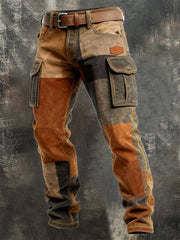 Men's Vintage Patchwork Cargo Pants