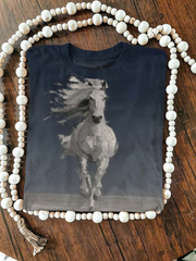 Women's Western Horse Short-sleeved T-shirt