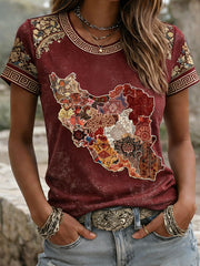 Women's Iran Persian art print T-shirts