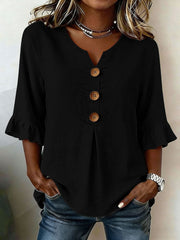 Women's Ruffled Sleeves Casual Shirt