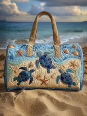 Sea Turtles Print Large Capacity Tote Bag