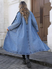 Women's Stylish Long Denim Jacket