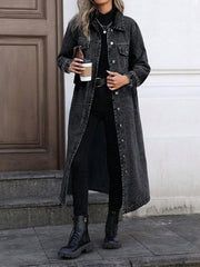 Women's Stylish Long Denim Jacket