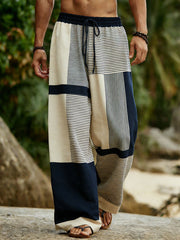 Men's Abstract Geometric Art Print Casual Pants