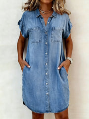 Women's Casual Elegant Mid-Length Denim Dress