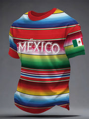 Men's Mexico Art Cinco De Mayo Printed T-shirt