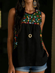Women's Mexican Floral Vest Top