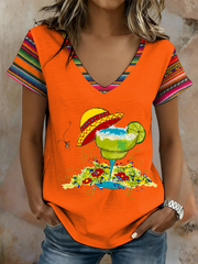 Women's Cinco De Mayo Printed short-sleeved T-shirt