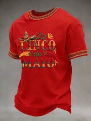 Men's Cinco de Mayo Printed Casual T-Shirt