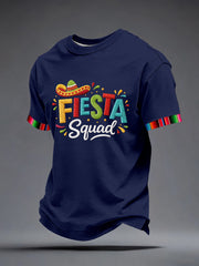 Men's Cinco de Mayo Inspired Embroidery Pattern T-Shirt