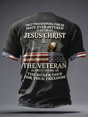 Men's Veteran Memorial Day Printed T-shirt