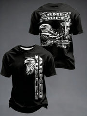 Men's Armed Forces Day Print Casual T-Shirt