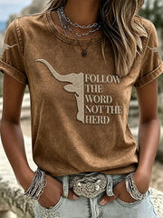 Women's Follow The Word Not The Herd Short-sleeved T-shirt