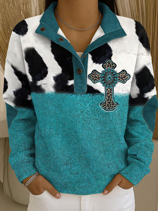 Women's Western Style Art Printed Sweatshirt