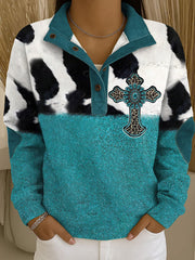 Women's Western Style Art Printed Sweatshirt