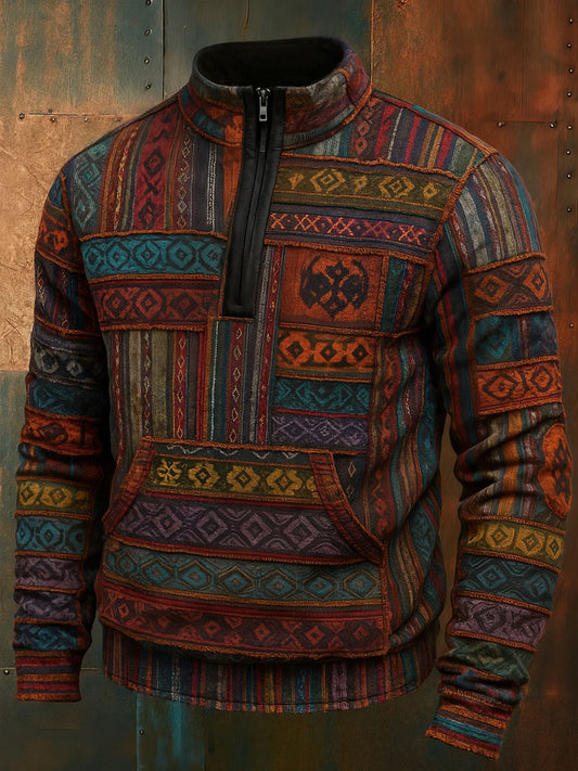 Men's Western Style Art Printed Sweatshirt