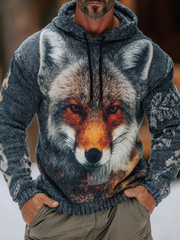Men's Fox Art Print Casual Top