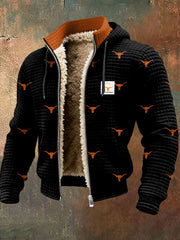 Men's Vintage Winter Western Style Faith Printed Jacket