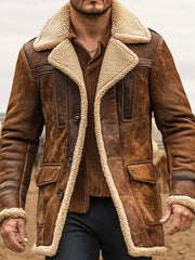 Men's Retro Plush Pocket Casual Jacket