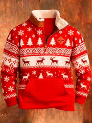 Men's Retro Christmas Printed Sweatshirt