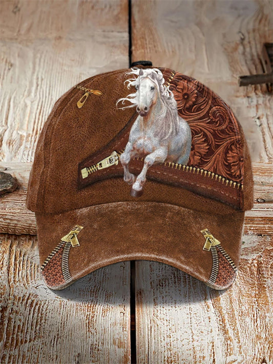 Horse Art Print Casual Unisex Hat