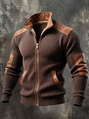Men's Retro Textured Warm Outdoor Jacket