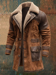 Men's Retro Textured Warm Outdoor Jacket