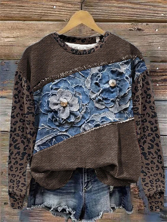 Women's Western Art Print Sweatshirt
