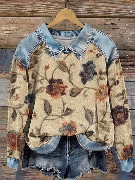 Women's Art Patchwork Top