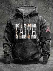 Men's Faith Oversized Drop-Shoulder Hoodie with Pockets