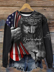 Women's Don't be afraid. Just have faith Mark 5:36 Regular Sweatshirt