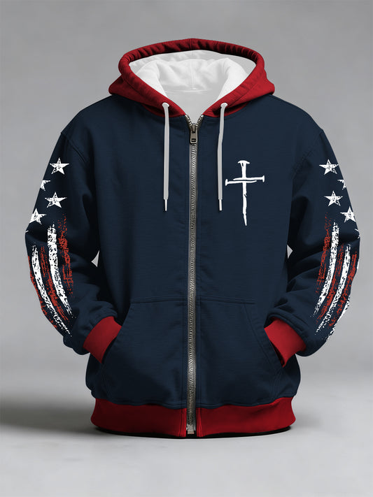 Men's Faith Cross Zip-Up Hoodie