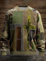 Men's Faith Cross Art Crew Neck Sweatshirt