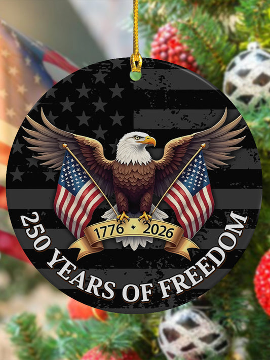 American   Anniversary Printed Acrylic Decorative Ornament