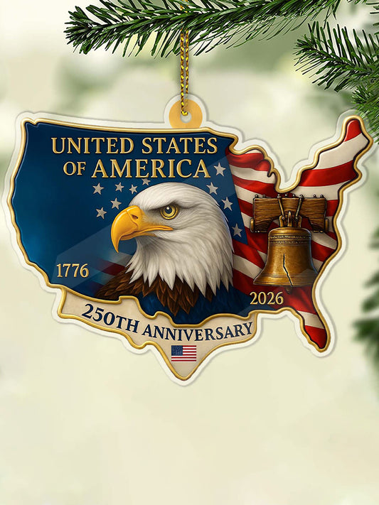 United States   Anniversary Acrylic Ornament