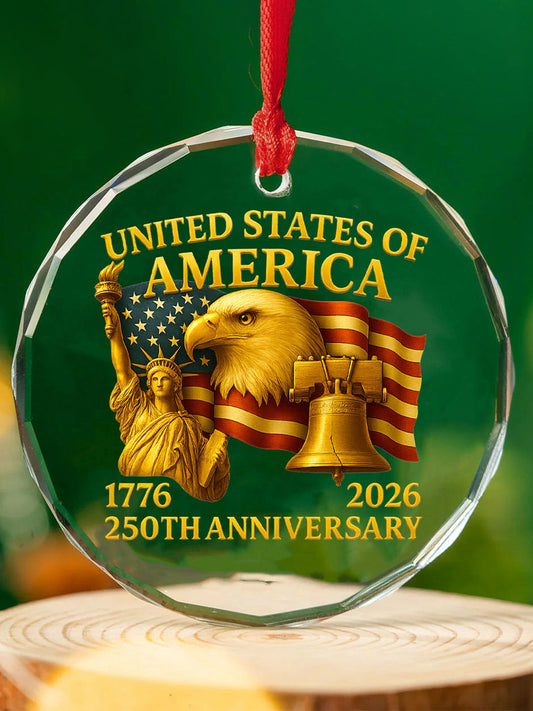 United States   Anniversary Acrylic Ornament