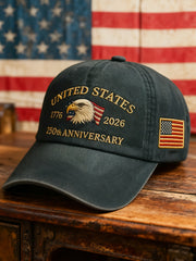 Unisex   Anniversary Embroidered Hat