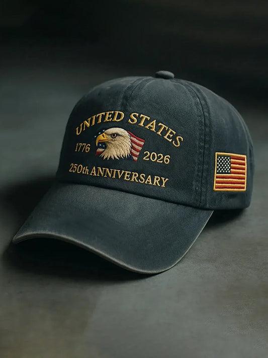 Unisex   Anniversary Embroidered Hat
