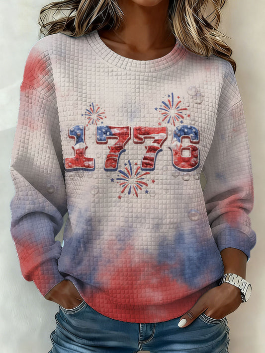 Women's American  th Anniversary Waffle Sweatshirt