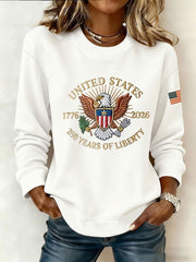 Women's America   Printed Casual Sweatshirt