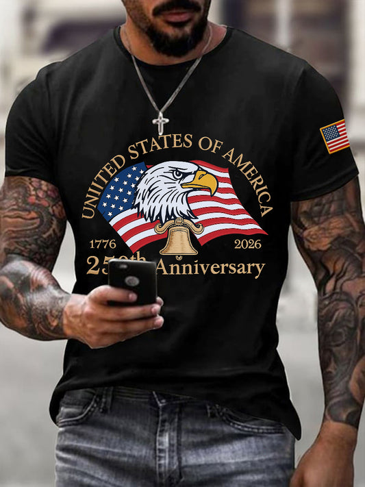 Men's United States of America  th Anniversary Print T-Shirt