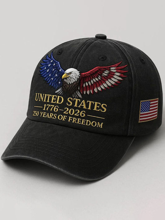 Unisex United States  th Anniversary Embroidered Hat