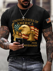 Men's United States of America  th Anniversary Print T-Shirt
