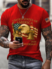 Men's United States of America  th Anniversary Print T-Shirt