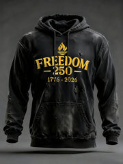 Men's FREEDOM   Printed Casual Hoodie