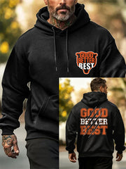 Men's Good Better Best Print Gift For Football Fans Gameday Casual Hoodie