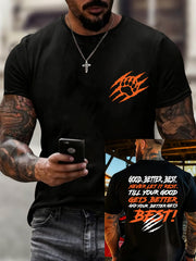 Men's Good Better Best Print Gift For Football Fans Gameday Casual Tee