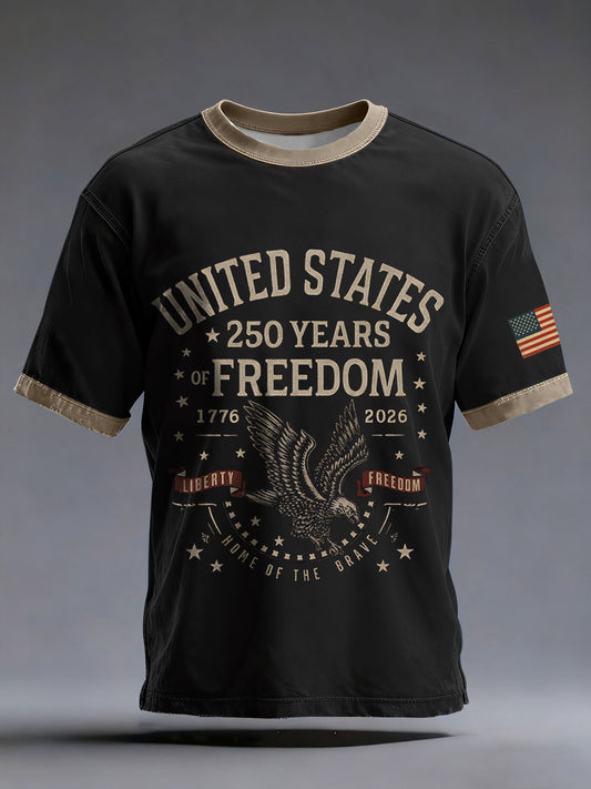 Men's American  th Anniversary Print T-Shirt