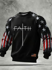 Men's Cross Print Casual Top