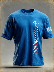 Men's Faith Cross Flag Short Sleeve T-shirt